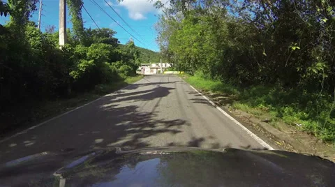 Driving small rural town Puerto Rico POV HD 0248 Stock Footage 34806853