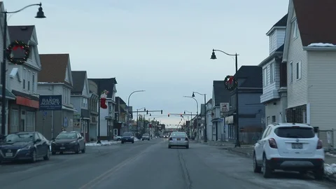 Driving in Small Town Upstate New York USA Stock Footage 126945523
