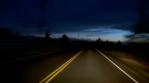 Driving Smith Rocks Area Night Stock Footage 31983348
