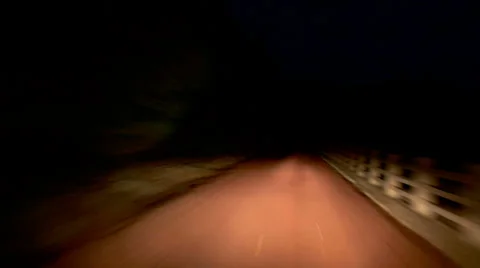 Driving Smith Rocks Area Red Road Night Stock Footage 31983160