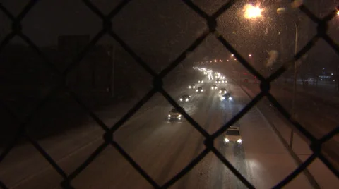 Driving in snow 動画素材 34459383