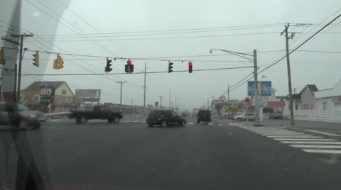 Driving in snow 스톡 동영상 45730179