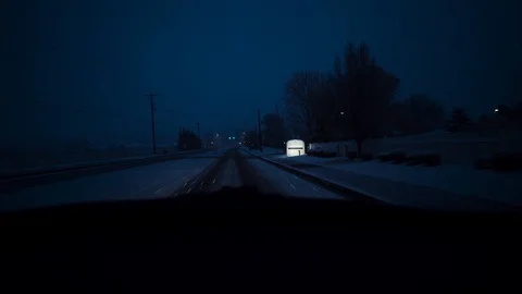 Driving in Snow 스톡 동영상 89003019