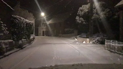 Driving on the snow Stock Footage 101745635