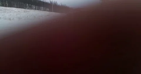 Driving in the snow Stock Footage 125649075