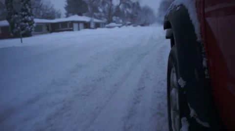 Driving on snowy road Video stock 37745603