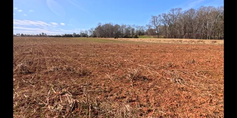 Driving By Some Plowed Empty Land In Winter Stock Footage 300788298