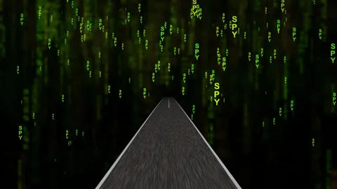 Driving into the spy net world Stock Footage 149013544