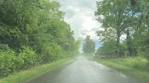Driving in a Storm with Wipers On Stock Footage 278288967