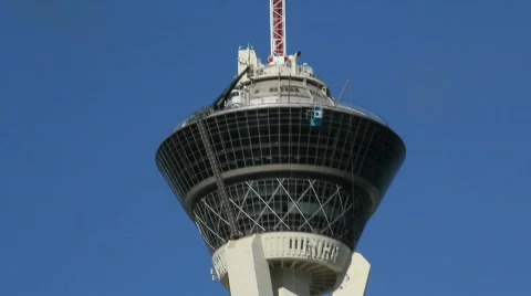 Driving by The Stratosphere Stock Footage 865979