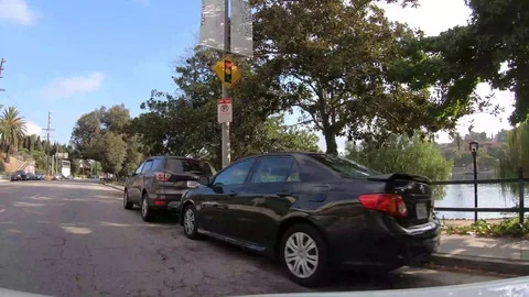 Driving On The Street Stock Footage 123947386