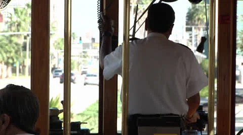 Driving the streetcar Stock Footage 24465611