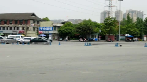 Driving on the streets in china Stock Footage 39819613
