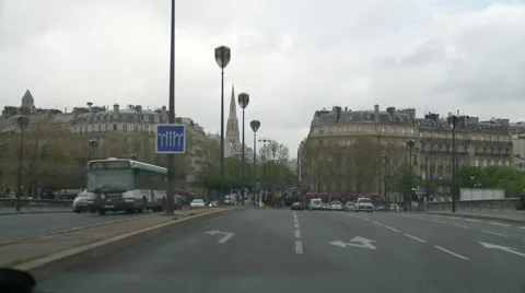 Driving in streets of Paris Stock Footage 42438735