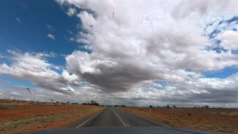 Driving - Stuart Highway SA Stock Footage 331697109