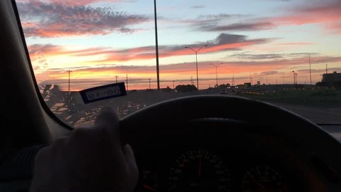 Driving Sunrise 2 Vídeos de archivo 95379471