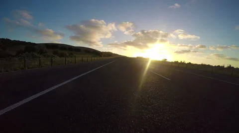 Driving into sunset 4k Stock Footage 49361013