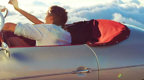 Driving into the Sunset Stock Footage 53362378