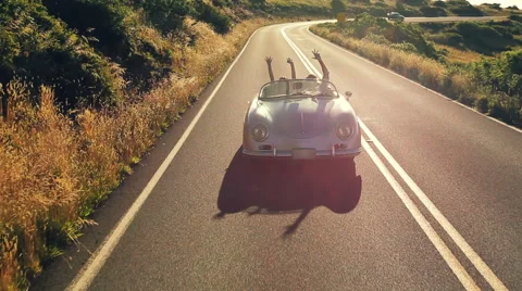 Driving into the Sunset Stock Footage 53362934