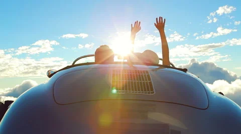 Driving into the Sunset Stock-Footage 53363641
