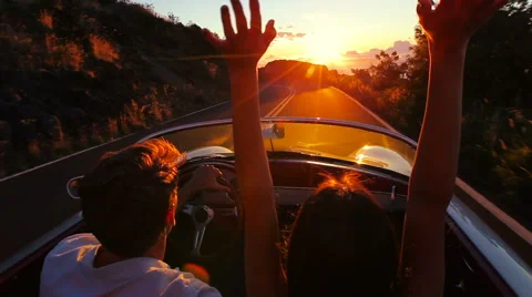 Driving into the Sunset Stock-Footage 53366145