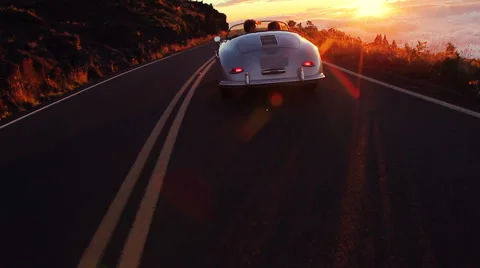 Driving into the Sunset Video stock 53366376