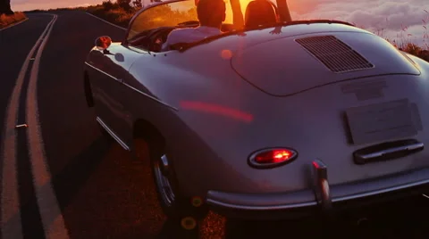 Driving into the Sunset Stock Footage 53366907