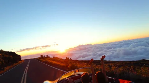 Driving into the Sunset Stock-Footage 53366988