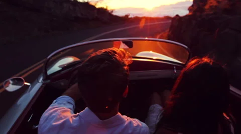 Driving into the Sunset Video stock 53367077