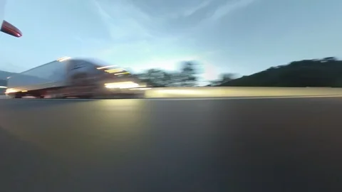 Driving at Sunset on Interstate 75 North of Knoxville Hyperlapse Timelapse Stock Footage 109448235