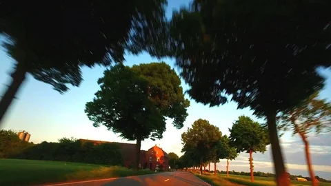 Driving at Sunset - POV - Time Lapse - 2 스톡 동영상 76004354