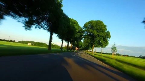 Driving at Sunset - POV - Time Lapse - 1 Stock Footage 76004714