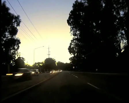 Driving at sunset V1 - PAL Stock Footage 12456741