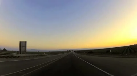 Driving at sunset V4 - HD Stock Footage 12396846