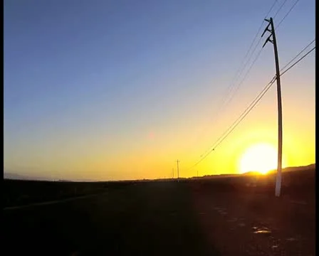Driving at sunset V9 - PAL Stock Footage 12456647