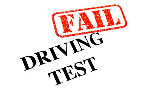 Driving Test Fail Foto stock