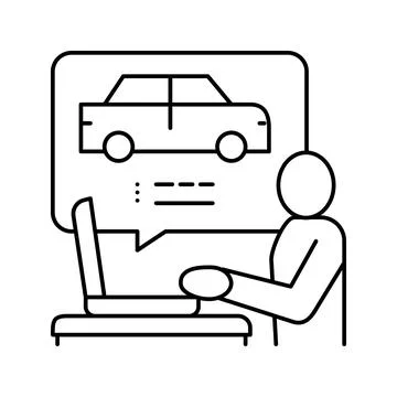 Driving test preparation line icon vector illustration Ilustración de archivo