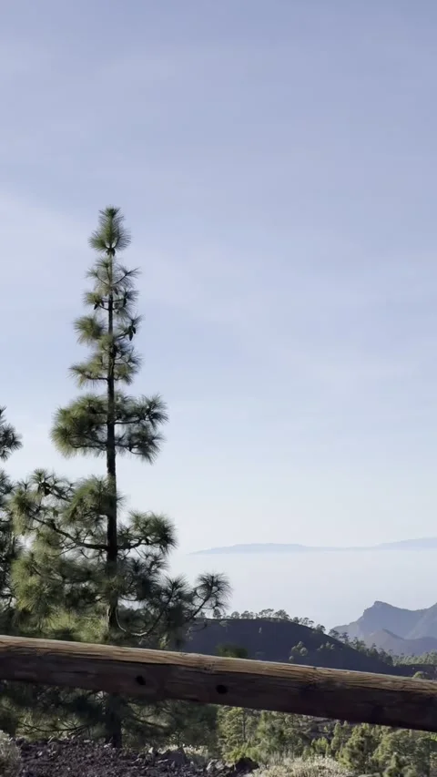 Driving TF38 with distant views of La Palma and La Gomera islands in Tenerife Stock Footage 310912091