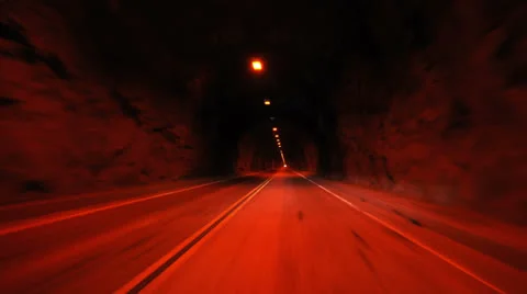 Driving though a tunnel - Time Lapse - 4K Stock Footage 25699247