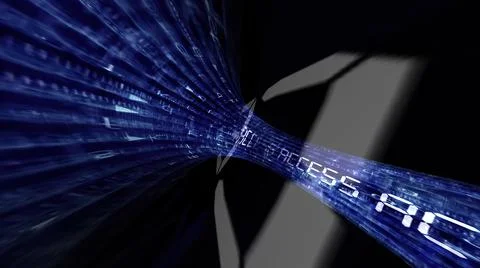 Driving through the access data tunnel Illustrazione stock