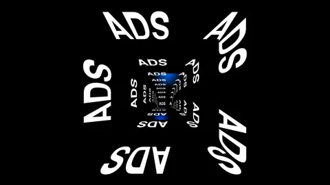 Driving through the ads tunnel Video stock 297011836