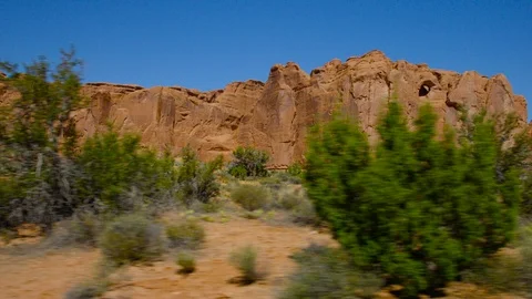 Driving Through The American Desert Slow Motion Utah Southwest United States Video stock 113482854