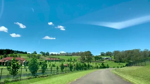 Driving through an animal farm Stock Footage 164656656