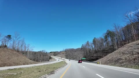 Driving Through the Appalachian Mountains in Springtime Stock Footage 332382549
