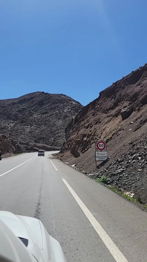 Driving through the arid moroccan Atlas mountains Stock Footage 332901451