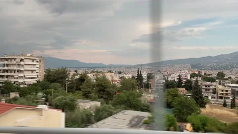 Driving through Athens city 스톡 동영상 155494323