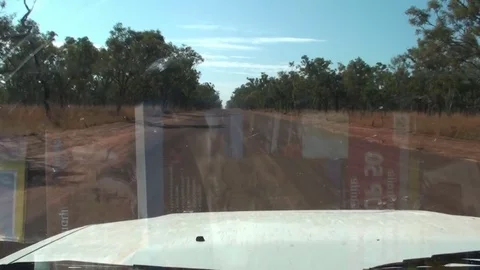 Driving through the Australian Outback Stock Footage 74006556