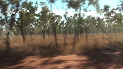 Driving through the Australian Outback Stock Footage 74007190