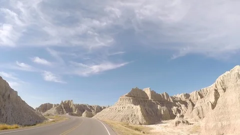 Driving through the Badlands Stock Footage 81765158