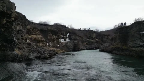 Driving through beautiful landscape of Iceland including lakes and mountains Stock Footage 269012575